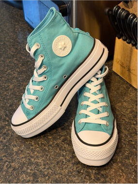 Converse Chuck Taylor All Star Lift Platform Sneakers Cyan Blue